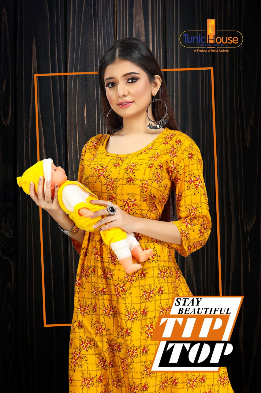 Tip Top Feeding Top Tunic House Designer Party Wer Printed Kurti collection